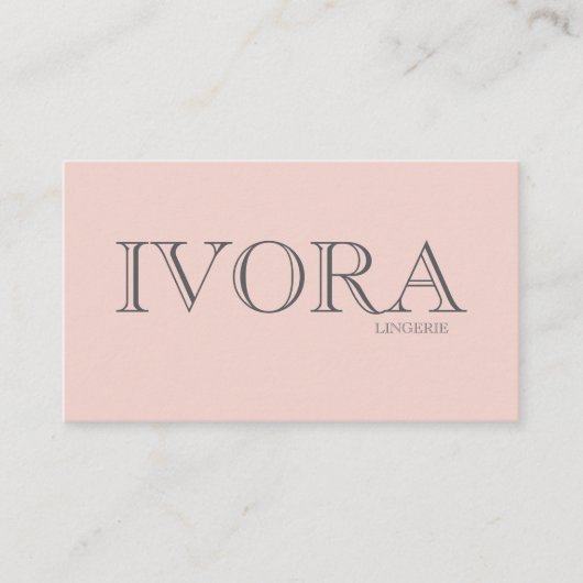 Custom Pink Allure Chic Feminine Branding Style 名刺 (正面)