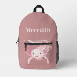 Custom Pink Axolotl Backpack プリントバックパック