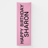 CUSTOM PINK BIRTHDAY PARTY BANNER 横断幕 (縦)