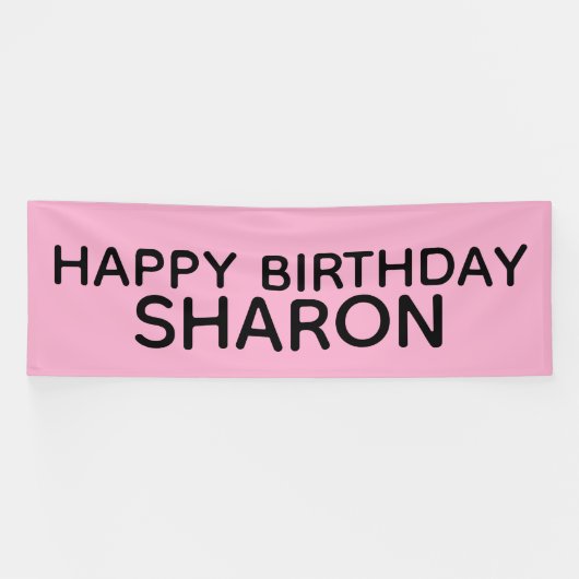 CUSTOM PINK BIRTHDAY PARTY BANNER 横断幕 (横)