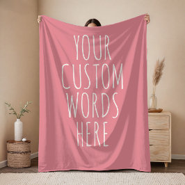 Custom Pink Birthday Text Blanket Gift for Girls  フリースブランケット