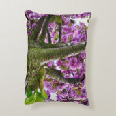 Custom Pink Blooming Tree Crown Photo - アクセントクッション (裏面(縦))