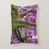 Custom Pink Blooming Tree Crown Photo - アクセントクッション (正面(垂直))
