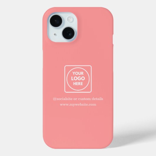 Custom Pink Business Logo Promo iphone case Case-Mate iPhoneケース (裏面)