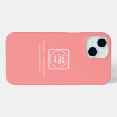 Custom Pink Business Logo Promo iphone case Case-Mate iPhoneケース (裏面 (横))
