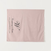 Custom Pink Business Table Runner Banner Script タペストリー (正面(横))