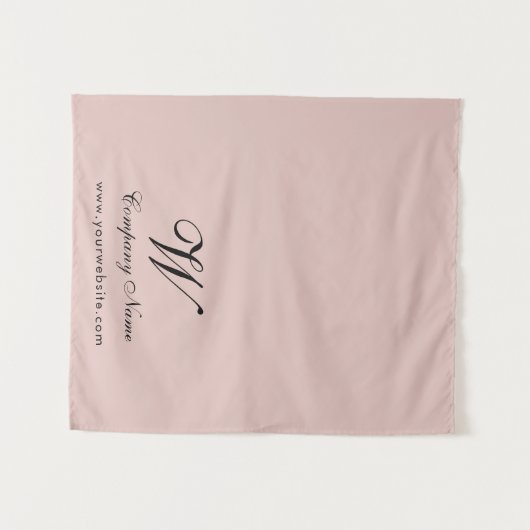 Custom Pink Business Table Runner Banner Script タペストリー (正面(横))