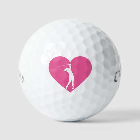 Custom Pink Callaway Golf Balls | Soft Feel ゴルフボール (正面)