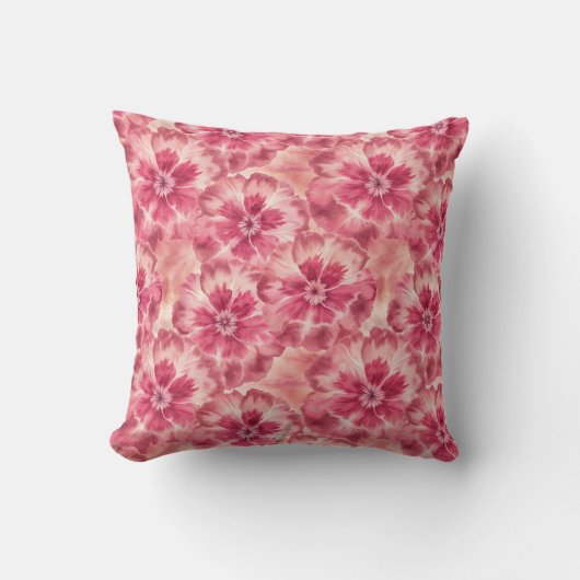 Custom Pink Floral Coquette クッション (正面)