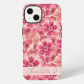 Custom Pink Floral Coquette iPhoneケース (裏面)
