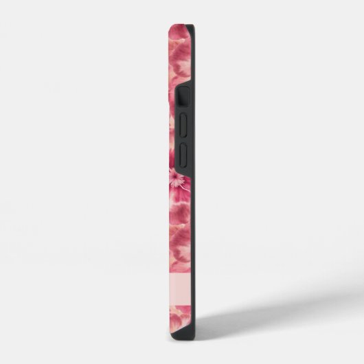 Custom Pink Floral Coquette iPhoneケース (左側面)