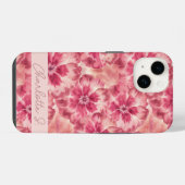 Custom Pink Floral Coquette iPhoneケース (裏面横)