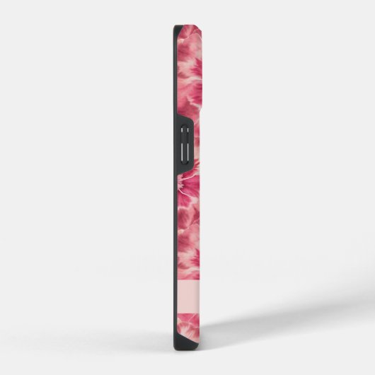 Custom Pink Floral Coquette iPhoneケース (右側面)