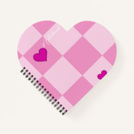 Custom Pink Heart Notebook ノートブック