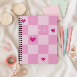 Custom Pink Heart Notebook ノートブック