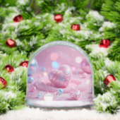 💖Custom Pink Heart Snow Globe –Romantic Gift Idea (クリスマス)