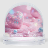 💖Custom Pink Heart Snow Globe –Romantic Gift Idea (裏面)