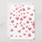 Custom Pink Heart Wedding Invitation Card 招待状 (裏面)