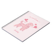 Custom Pink Poodle | Personalized Journal Gift ノートブック (左側)