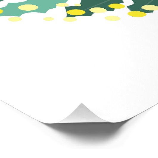 Custom Pink Poodle Silhouette Christmas Poster ポスター (コーナー)