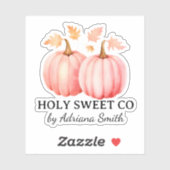 Custom Pink Pumpkin For Business Cut シール (シート)