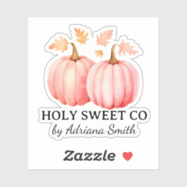 Custom Pink Pumpkin For Business Cut シール