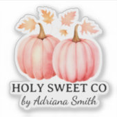 Custom Pink Pumpkin For Business Cut シール (正面)
