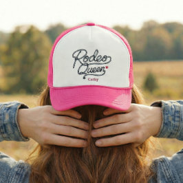 Custom Pink Rodeo Queen Western Bachelorette Party キャップ