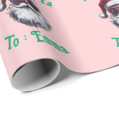  Custom Pink Santa Name Gift Wrap, From Santa Gift ラッピングペーパー (ロールコーナー)