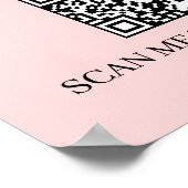 Custom Pink WiFi QR | Easy Network Scan Display ポスター (角)