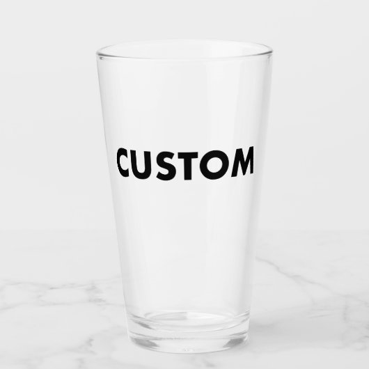 Custom Pint Glass Blank Template 16oz Shaker Glass タンブラーグラス (正面)