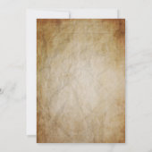 Custom Pirate Skull Treasure Map Ahoy Birthday 招待状 (裏面)