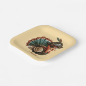 Custom Pirate Turkey Themed Thanksgiving Table ペーパープレート (傾斜あり)