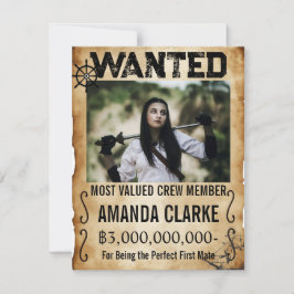 Custom Pirate Wanted Poster Bridesmaid Proposal 案内状