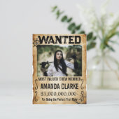 Custom Pirate Wanted Poster Bridesmaid Proposal 案内状 (スタンド正面)