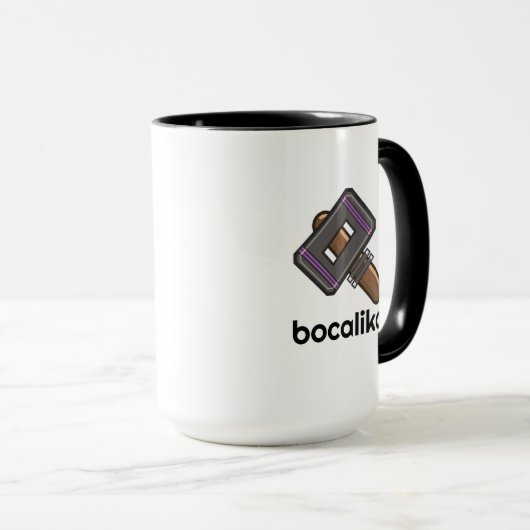 Custom Pixel Hammer Logo Mug – Editable Text マグカップ (正面右)