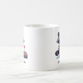Custom Pixel Raccoon With Joystick コーヒーマグカップ (中央)