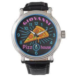  Custom pizza house Personalized pizzeria neon 腕時計