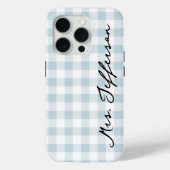 Custom Plaid Mr & Mrs iPhone Case Gift for Wife Case-Mate iPhoneケース (裏面)