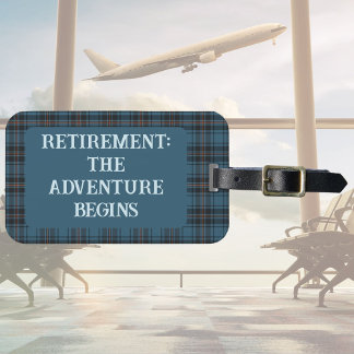 Custom Plaids Retirement Travel Gifts for Dad ラゲッジタグ