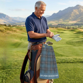 Custom Plaids Sports Retirement Gifts for Dad ゴルフタオル