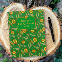 Custom Planner Garden Turtles Illustrated Design