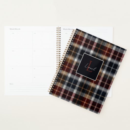 Custom Planner Gingham Pattern Style プランナー手帳 (ディスプレー)