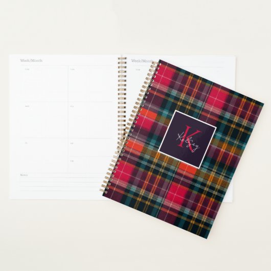 Custom Planner Gingham Pattern Style プランナー手帳 (ディスプレー)