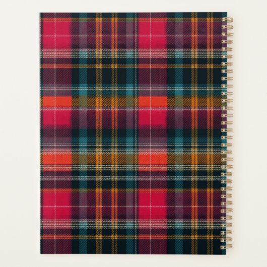 Custom Planner Gingham Pattern Style プランナー手帳 (裏面)