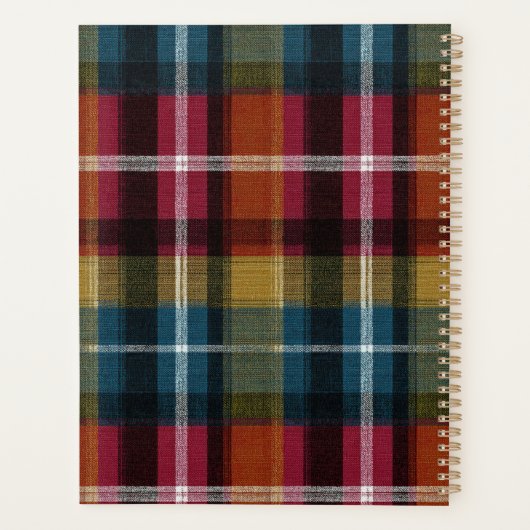 Custom Planner Gingham Pattern Style プランナー手帳 (裏面)