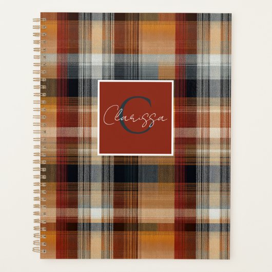 Custom Planner Gingham Pattern Style プランナー手帳 (正面)