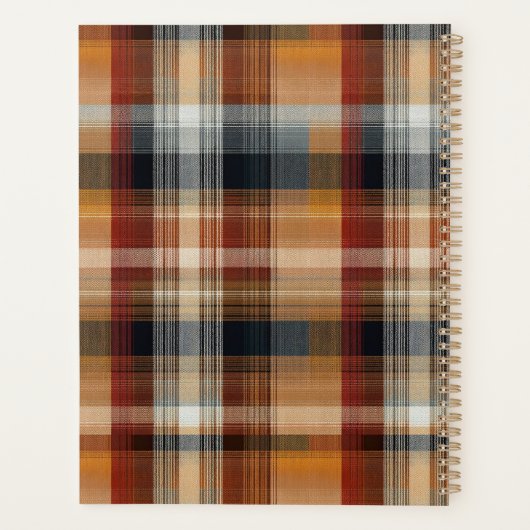 Custom Planner Gingham Pattern Style プランナー手帳 (裏面)