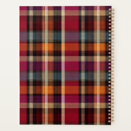 Custom Planner Gingham Pattern Style プランナー手帳 (裏面)