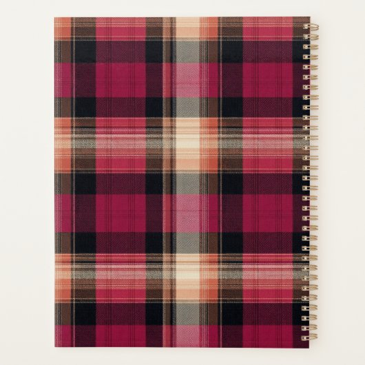 Custom Planner Gingham Pattern Style プランナー手帳 (裏面)